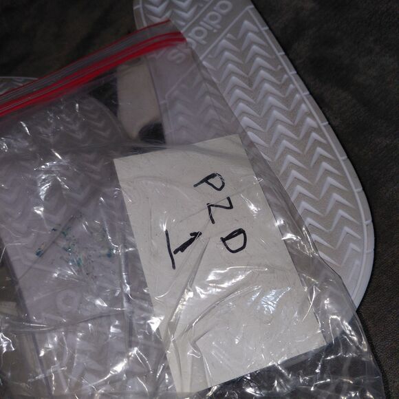 Adidas Adilette Strappy Sandal Womens Size 10 White Champagne Adjustable Slide - Picture 14 of 14